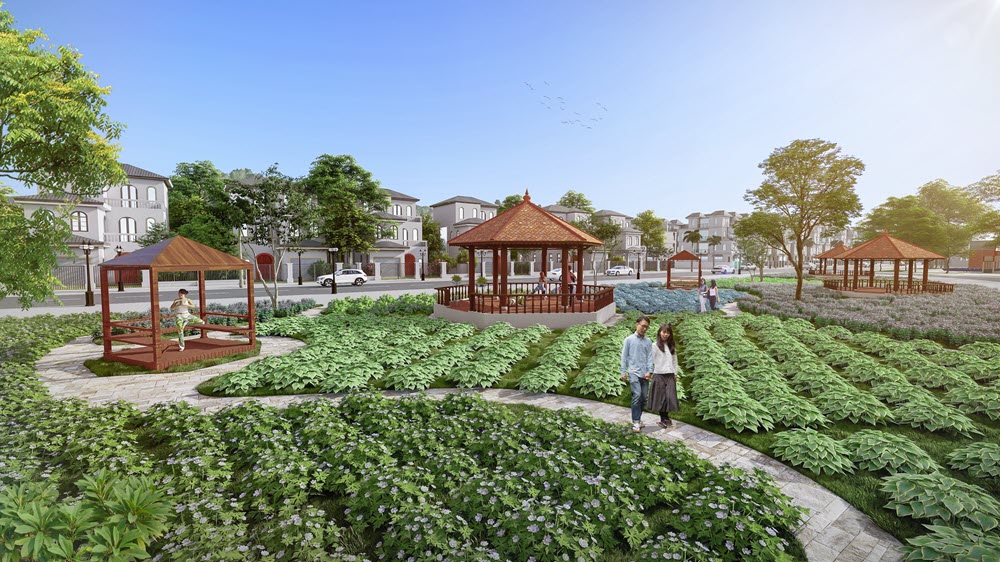 Khu đi bộ Dự án Khu đô thị mới Thanh Sơn Riverside Garden Phú Thọ