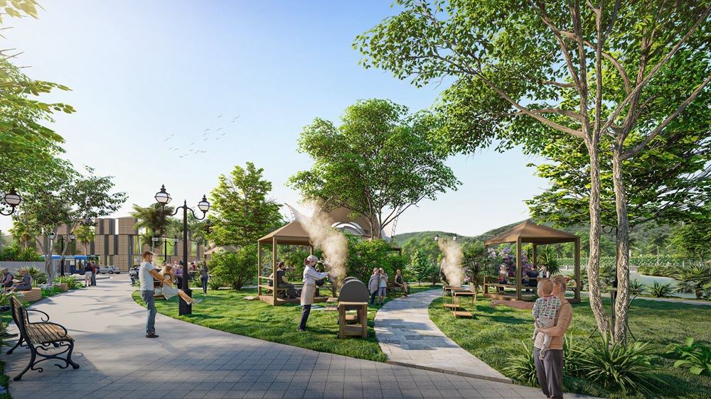 Vườn nướng BBQ Dự án Khu đô thị mới Thanh Sơn Riverside Garden Phú Thọ