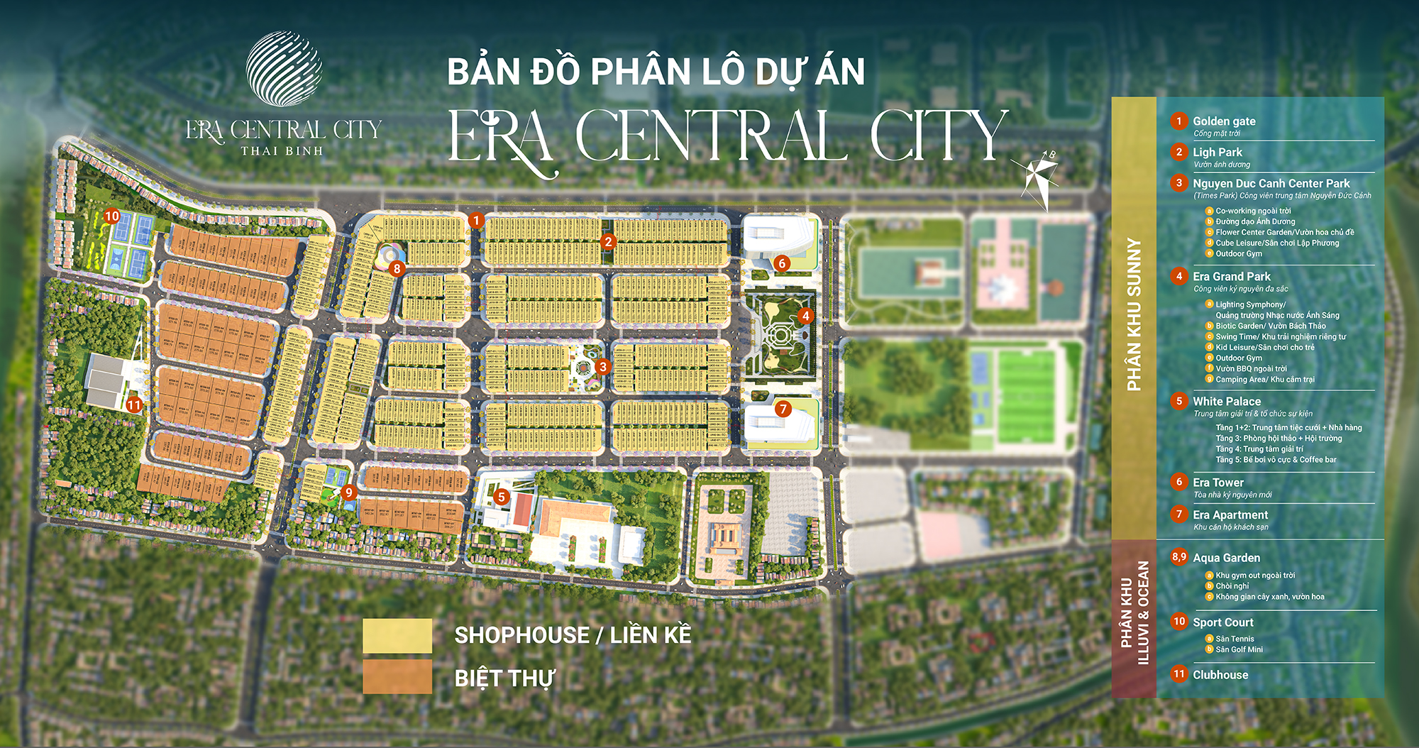 Mặt bằng Dự án Khu đô thị Era Central City Thái Bình